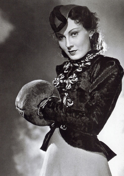 Lída Baarová während der Dreharbeiten zu „Patrioten“ (1937)