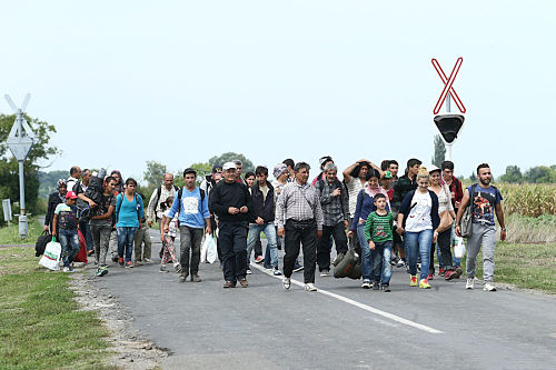 Flüchtlinge in Ungarn – in Tschechien kamen bisher nur wenige an.