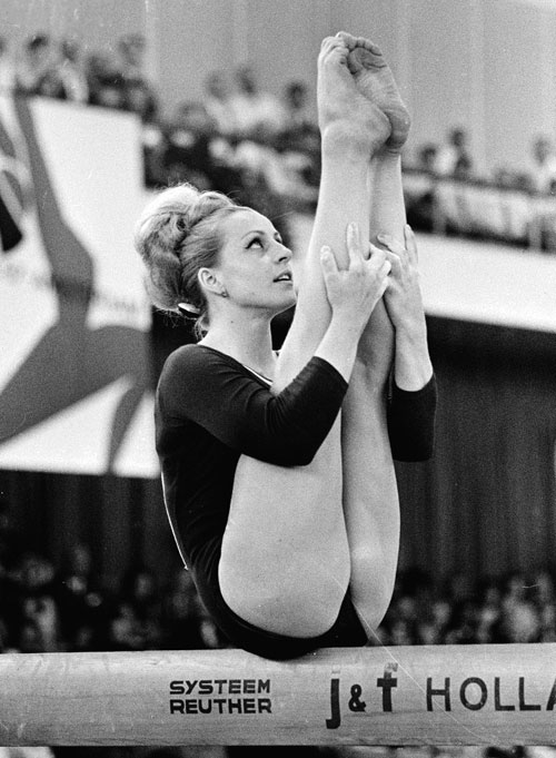 Věra Čáslavská bei der Europameisterschaft 1967 in Amsterdam