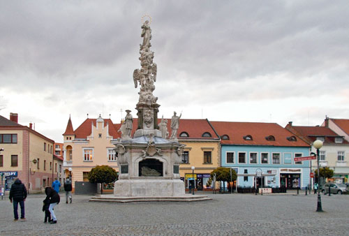 Der Marienplatz ist einer von zwei zentralen Plätzen in Uherské Hradiště.