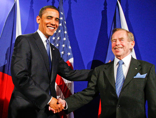 US-Präsident Barack Obama traf Václav Havel während seines Besuchs im Frühling 2009.