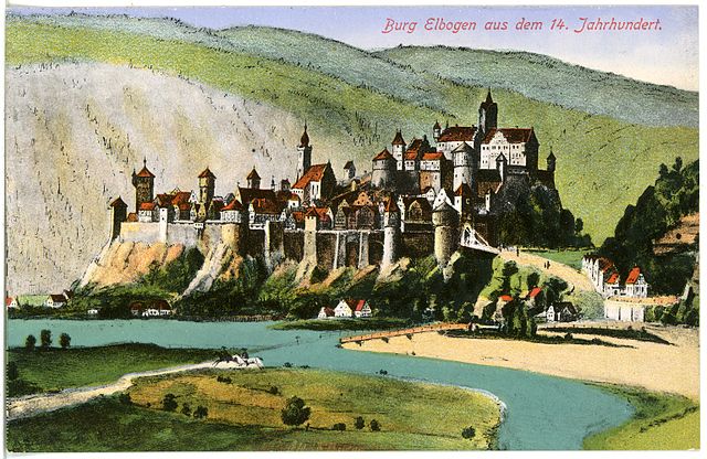 17596-Elbogen-1914-Burg_aus_dem_14._Jahrhundert-Brück_&_Sohn_Kunstverlag